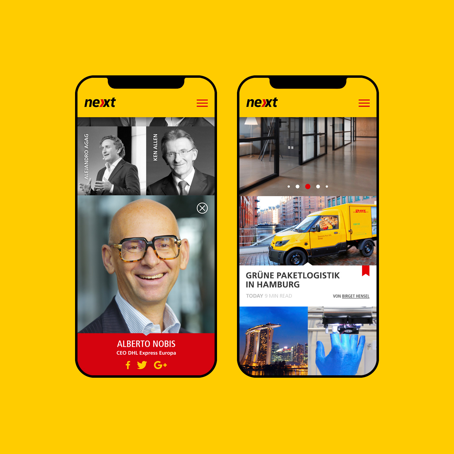 Deutsche Post DHL Group Bonn vertraut A87 Design Büro, Werbeagentur, Werbung, Grafik- und Webdesign aus Lüdenscheid und Südwestfalen, Designstudio, Designagentur, Logo Design, Corporate Design, Markenauftritt, NRW, Nordrhein-Westfalen