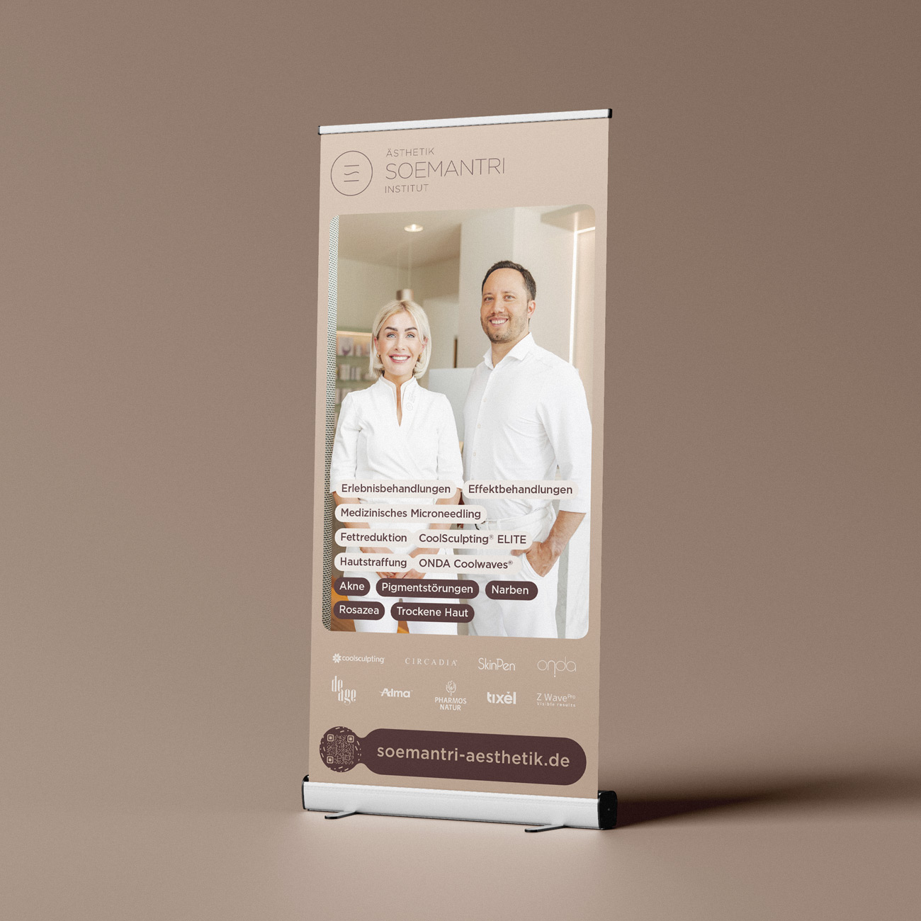 Soemantri Ästhetik Institut Lüdenscheid vertraut A87 Design Büro, Werbeagentur, Werbung, Grafik- und Webdesign aus Lüdenscheid und Südwestfalen, Designstudio, Designagentur, Logo Design, Corporate Design, Markenauftritt, NRW, Nordrhein-Westfalen